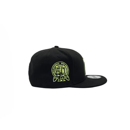 New Era Los Angeles Angels "3 Stars 50th Anniversary" 9FIFTY Snapback Black/Neon Green