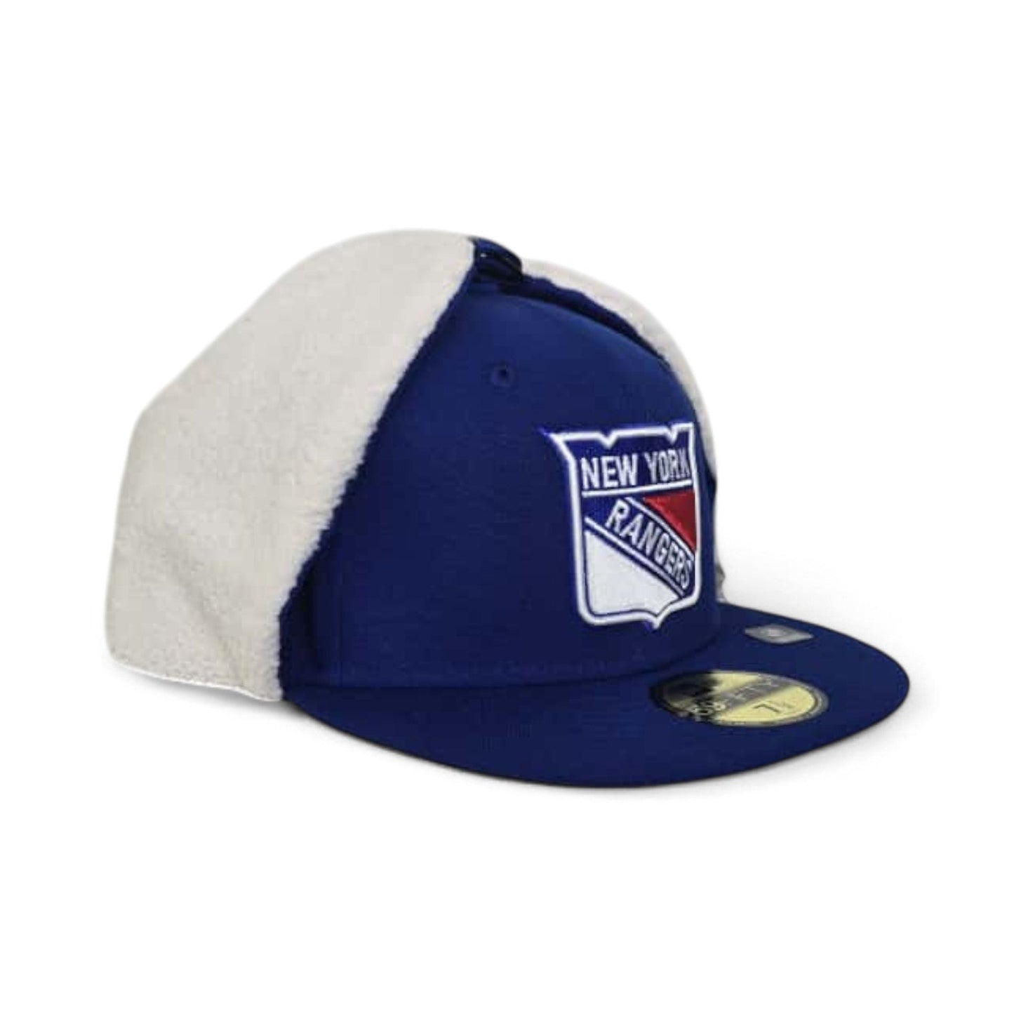 Royal Blue New York Rangers Gray Bottom Dog Ear Flap New Era 59Fifty Fitted