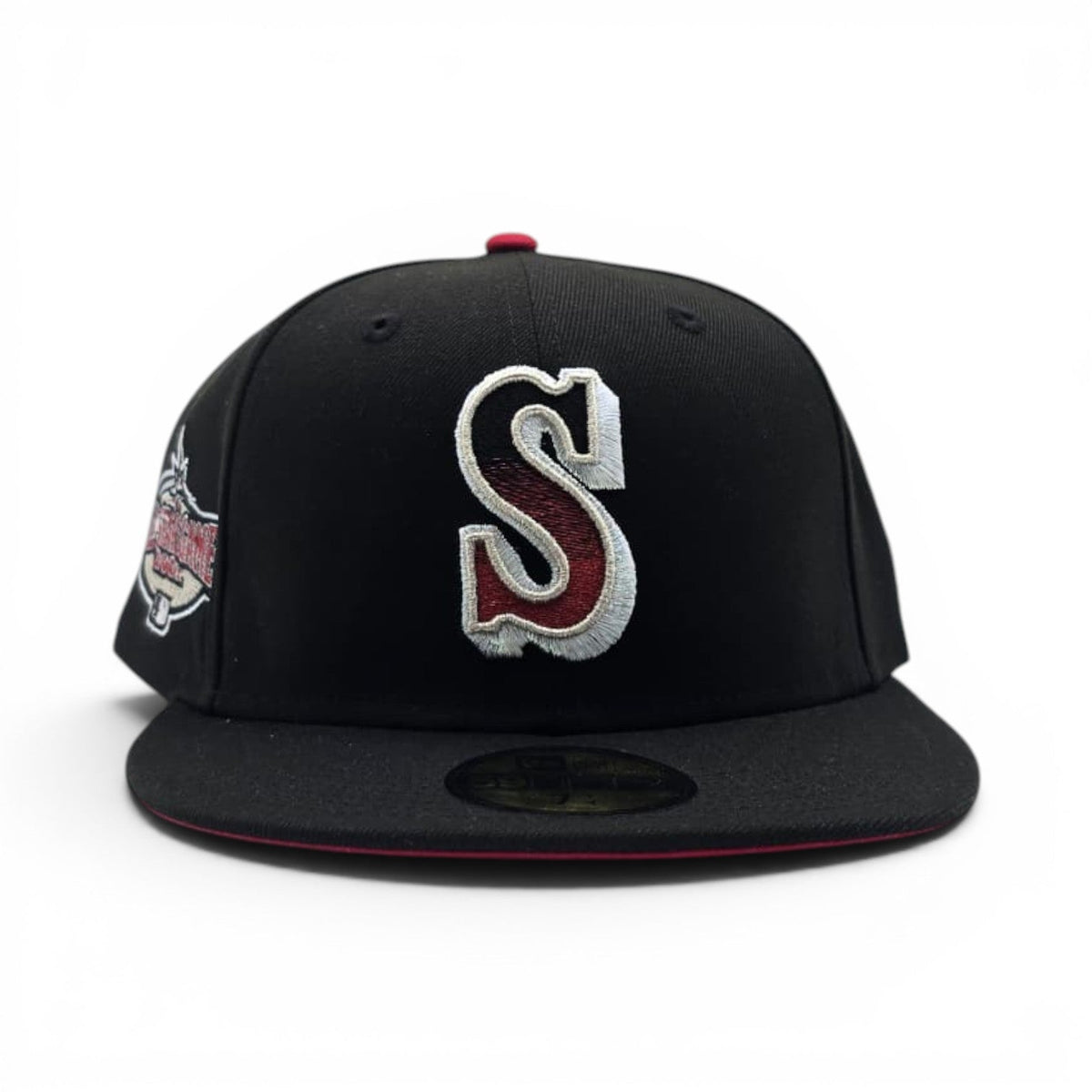 Black Seattle Mariners Red Bottom 2001 All Star Game Side Patch New Era Fitted