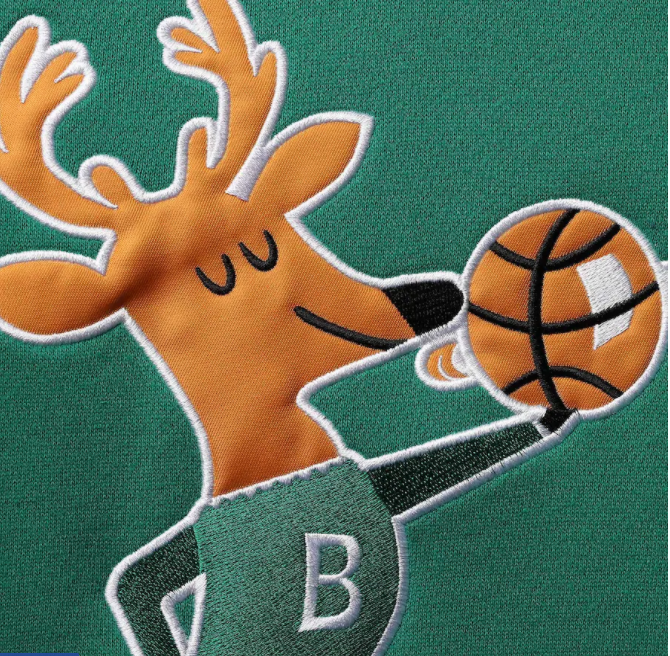 Mitchell & Ness Milwaukee Bucks Fusion Fleece Hoodie