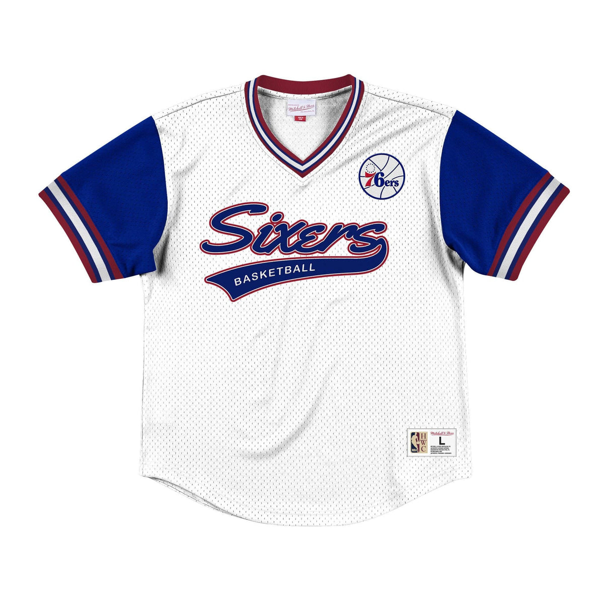 Mitchell & Ness Top Prospect Mesh V-Neck Philadelphia 76ers Jersey