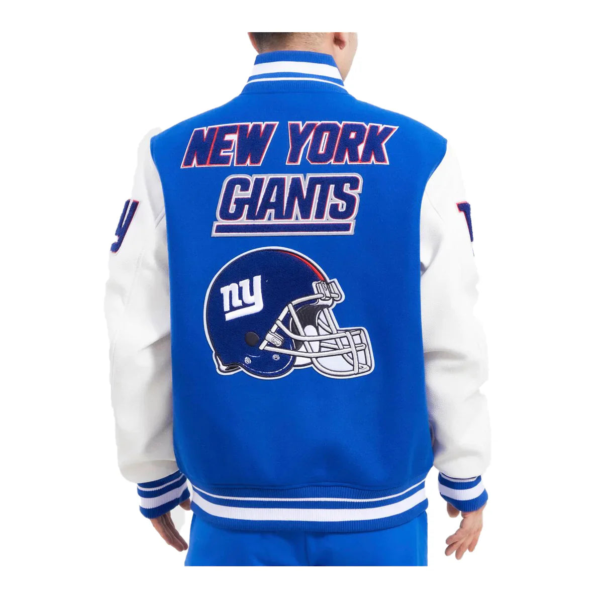 Royal Blue New York Giants Pro Standard Logo Mashup Wool Varsity Heavy Jacket