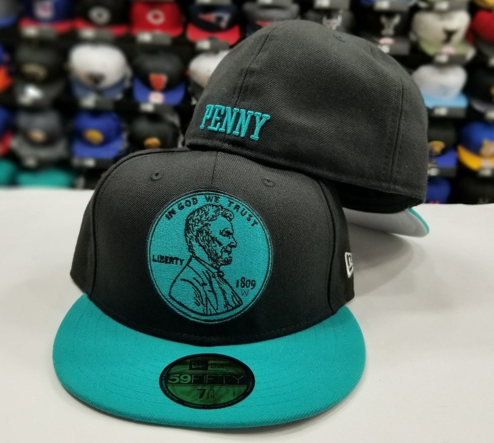NEW Matching New Era 1¢ Penny Fitted Hat Nike Foamposite Island Green Foams