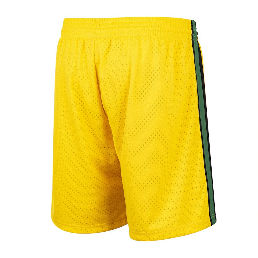 1994 Seattle SuperSonics Mitchell & Ness Yellow Hardwood Classics Swingman Shorts