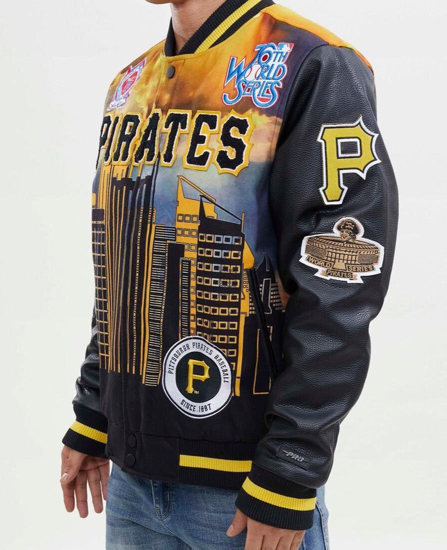 Pittsburgh Pirates Pro Standard Remix Full-Zip Black Varsity Jacket