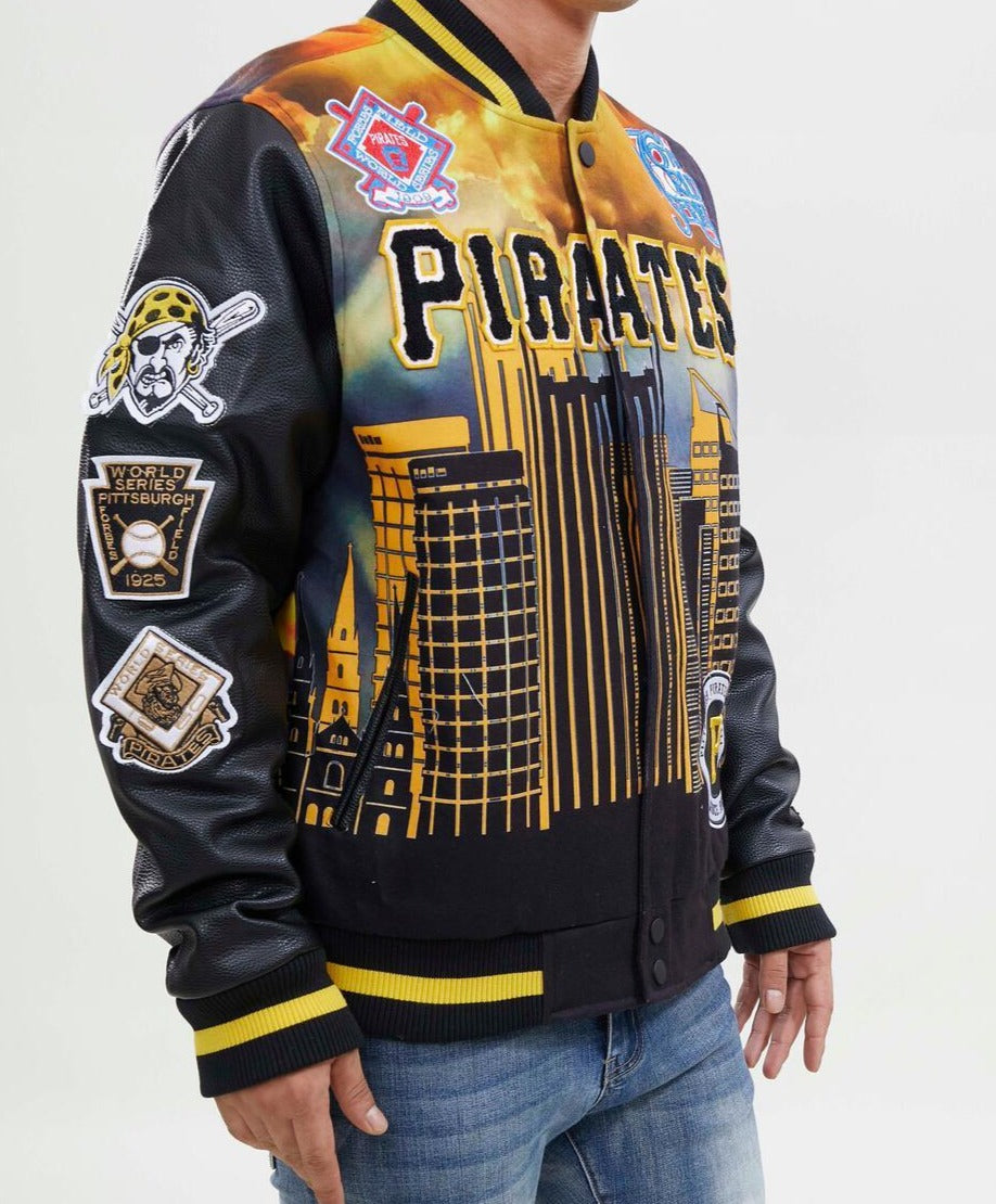 Pittsburgh Pirates Pro Standard Remix Full-Zip Black Varsity Jacket