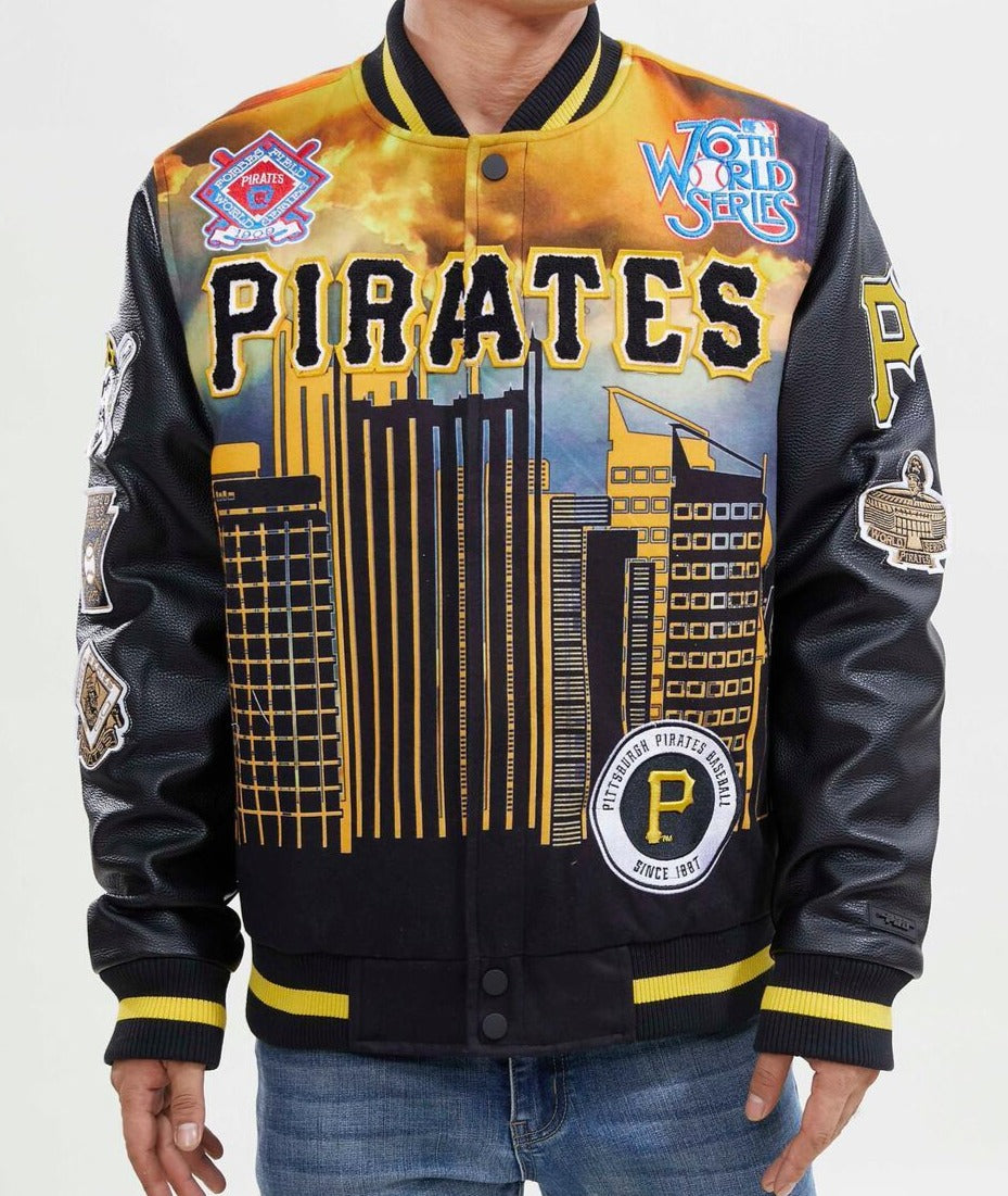 Pittsburgh Pirates Pro Standard Remix Full-Zip Black Varsity Jacket