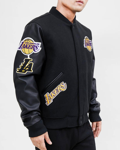 Pro Standard Los Angeles Lakers Wool Varsity Black Heavy Jacket