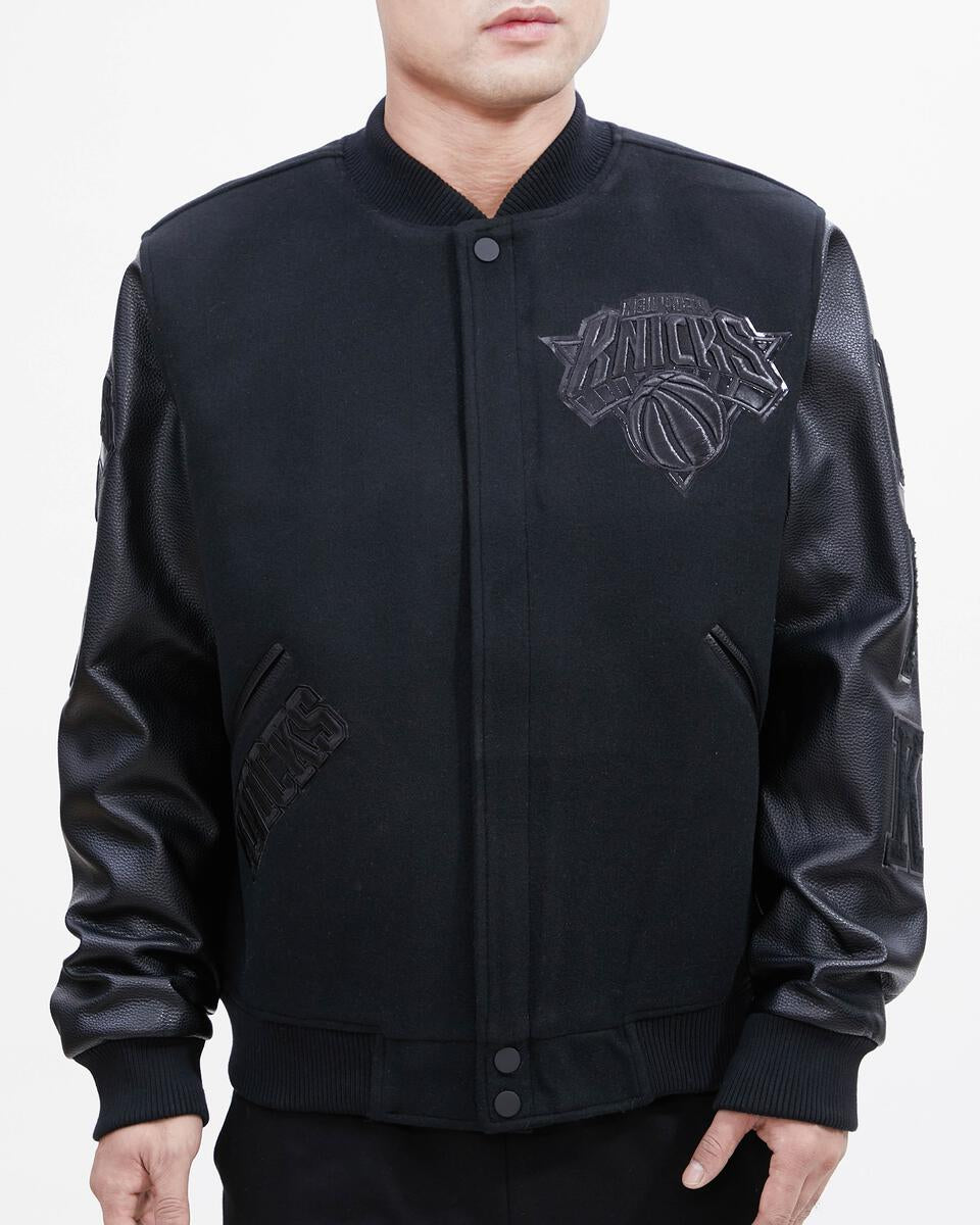 Pro Standard New York Knicks Black Wool Varsity Heavy Jacket