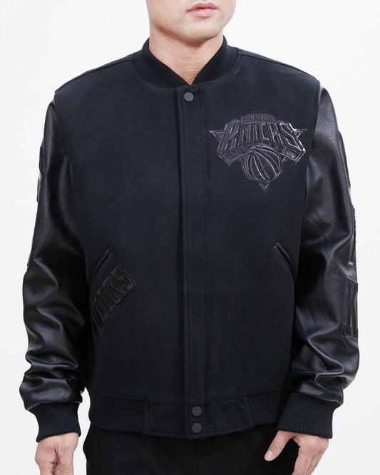 Pro Standard New York Knicks Black Wool Varsity Heavy Jacket