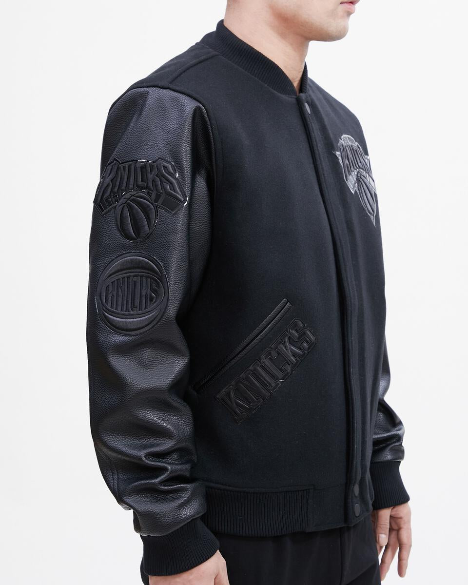 Pro Standard New York Knicks Black Wool Varsity Heavy Jacket
