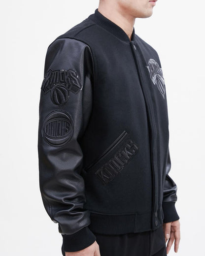 Pro Standard New York Knicks Black Wool Varsity Heavy Jacket