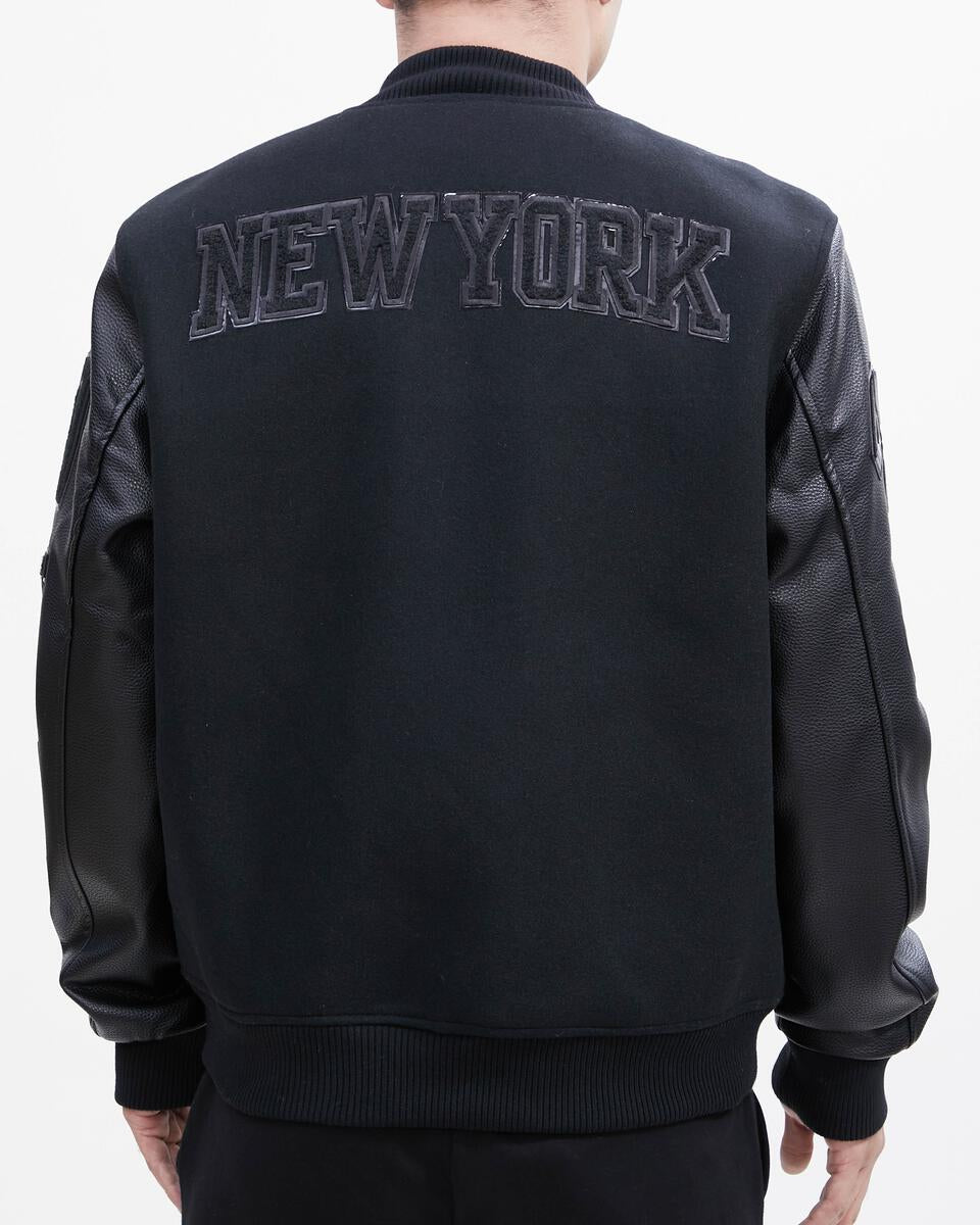 Pro Standard New York Knicks Black Wool Varsity Heavy Jacket