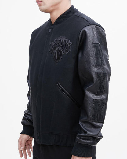 Pro Standard New York Knicks Black Wool Varsity Heavy Jacket