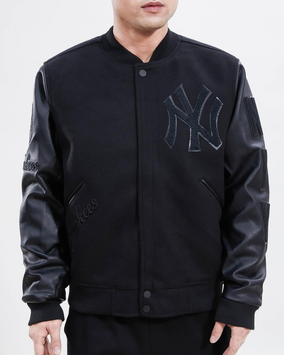 Pro Standard New York Yankees Black Wool Varsity Heavy Jacket