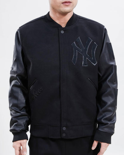 Pro Standard New York Yankees Black Wool Varsity Heavy Jacket