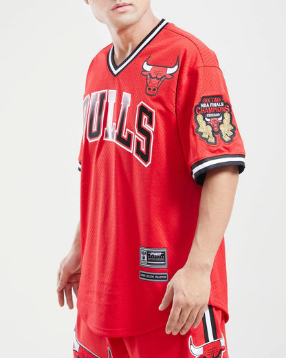 Pro Standard V-Neck Chicago Bulls Red Mesh Jersey