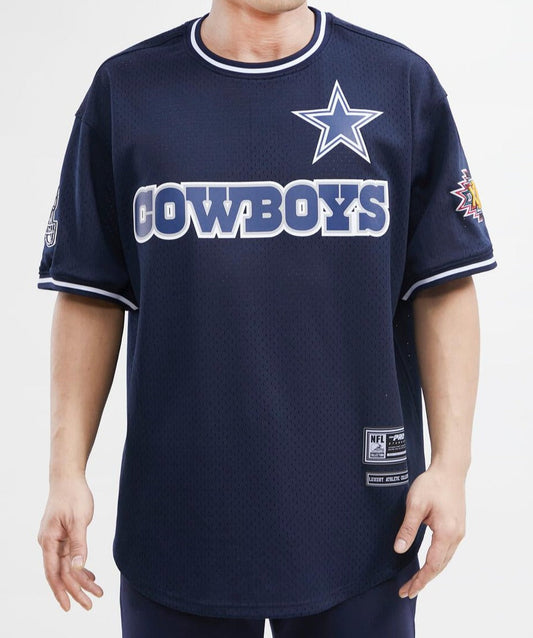 Pro Standard Crew Neck Dallas Cowboys Navy Blue Mesh Jersey