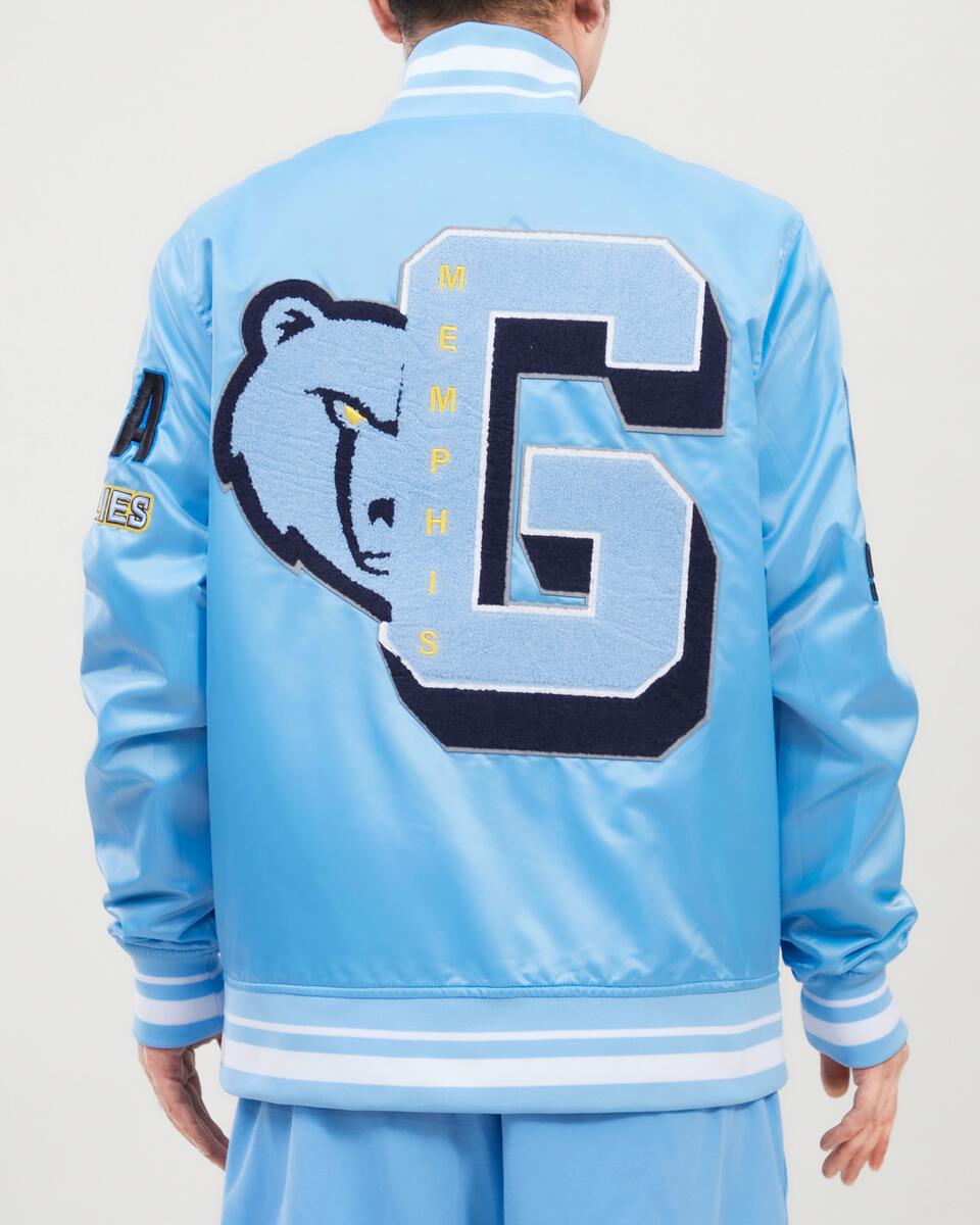 University Blue Memphis Grizzlies Pro Standard Logo Mashup Satin Jacket