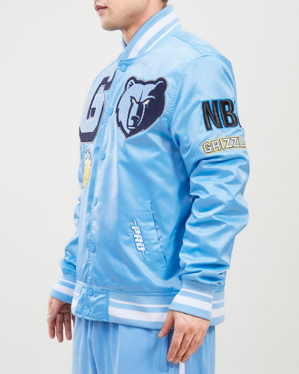 University Blue Memphis Grizzlies Pro Standard Logo Mashup Satin Jacket