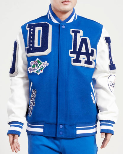 Royal Blue Los Angeles Dodgers Pro Standard  Logo Mashup Wool Varsity Heavy Jacket