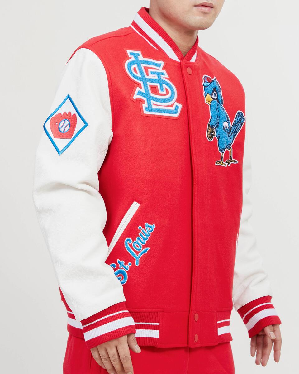 Red St. Louis Cardinals Pro Standard Mashup Logo Wool Varsity Heavy Jacket