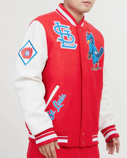 Red St. Louis Cardinals Pro Standard Mashup Logo Wool Varsity Heavy Jacket