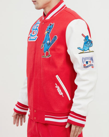 Red St. Louis Cardinals Pro Standard Mashup Logo Wool Varsity Heavy Jacket