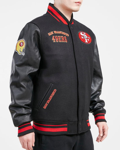 Black San Francisco 49ers Pro Standard Classic Rib Wool Varsity Heavy Jacket