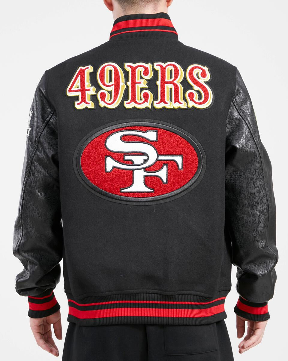 Black San Francisco 49ers Pro Standard Classic Rib Wool Varsity Heavy Jacket