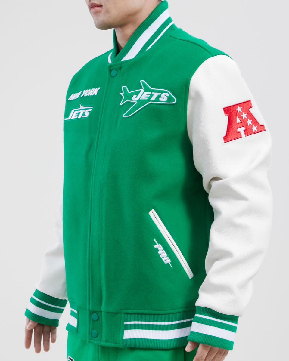 Kelly Green New York Jets Pro Standard Mashup Logo Wool Varsity Heavy Jacket