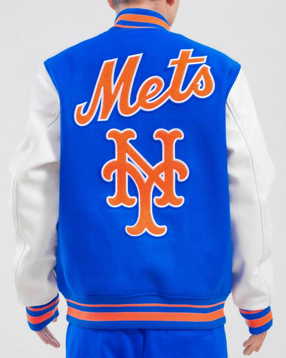 Royal Blue New York Mets Pro Standard Logo Pro Prep Wool Varsity Heavy Jacket