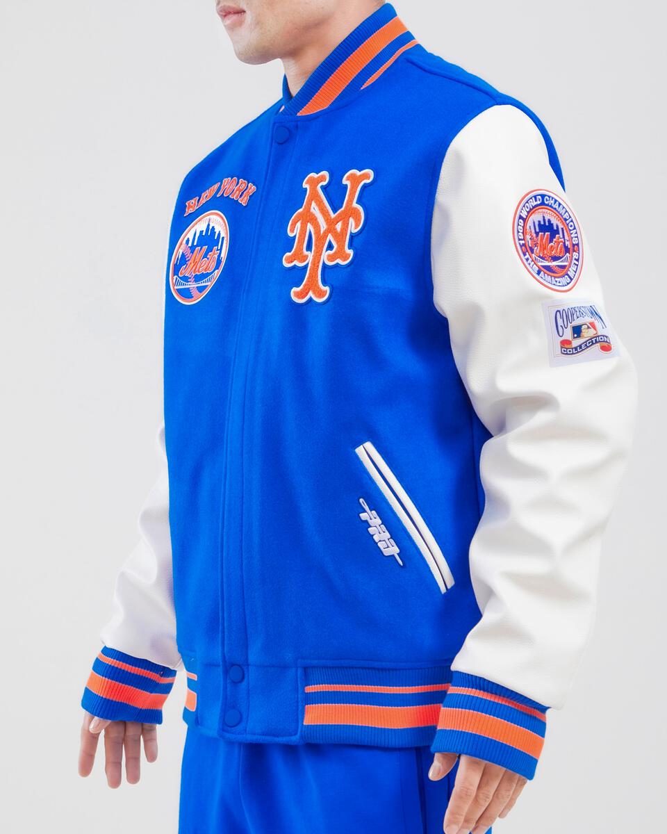 Royal Blue New York Mets Pro Standard Logo Pro Prep Wool Varsity Heavy Jacket