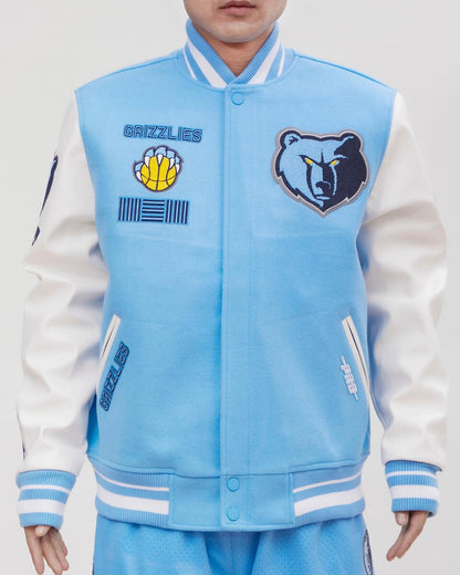 Light Blue Memphis Grizzlies Pro Standard Classic Rib Wool Varsity Heavy Jacket