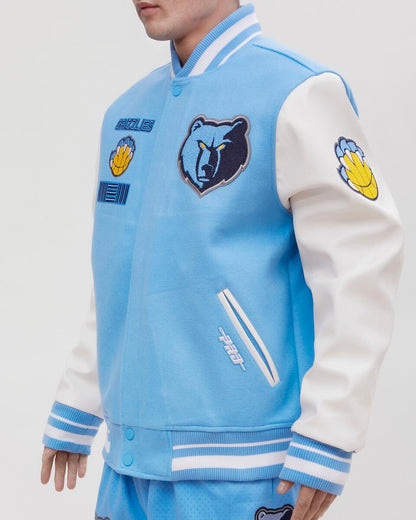Light Blue Memphis Grizzlies Pro Standard Classic Rib Wool Varsity Heavy Jacket