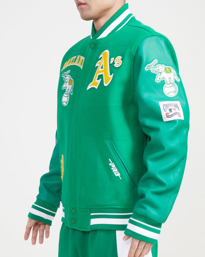 Kelly Green Oakland Athletics Pro Standard Logo Mashup Wool Varsity Heavy Jacket
