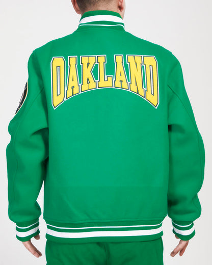 Kelly Green Oakland Athletics Pro Standard Crest Wool Varsity Jacket
