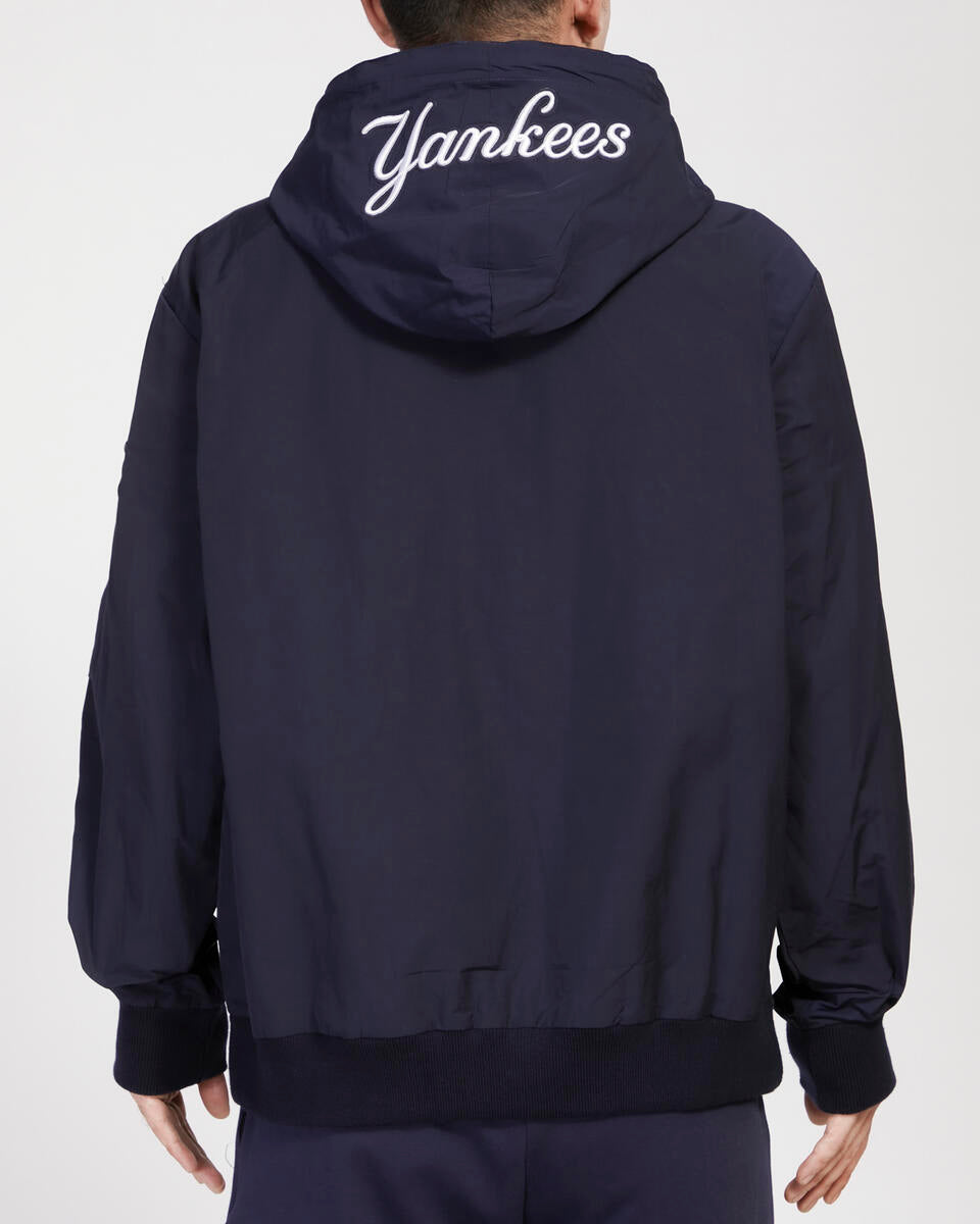 Pro Standard Navy Blue New York Yankees Hybrid Woven Full Zip Up Hoodie