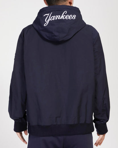 Pro Standard Navy Blue New York Yankees Hybrid Woven Full Zip Up Hoodie