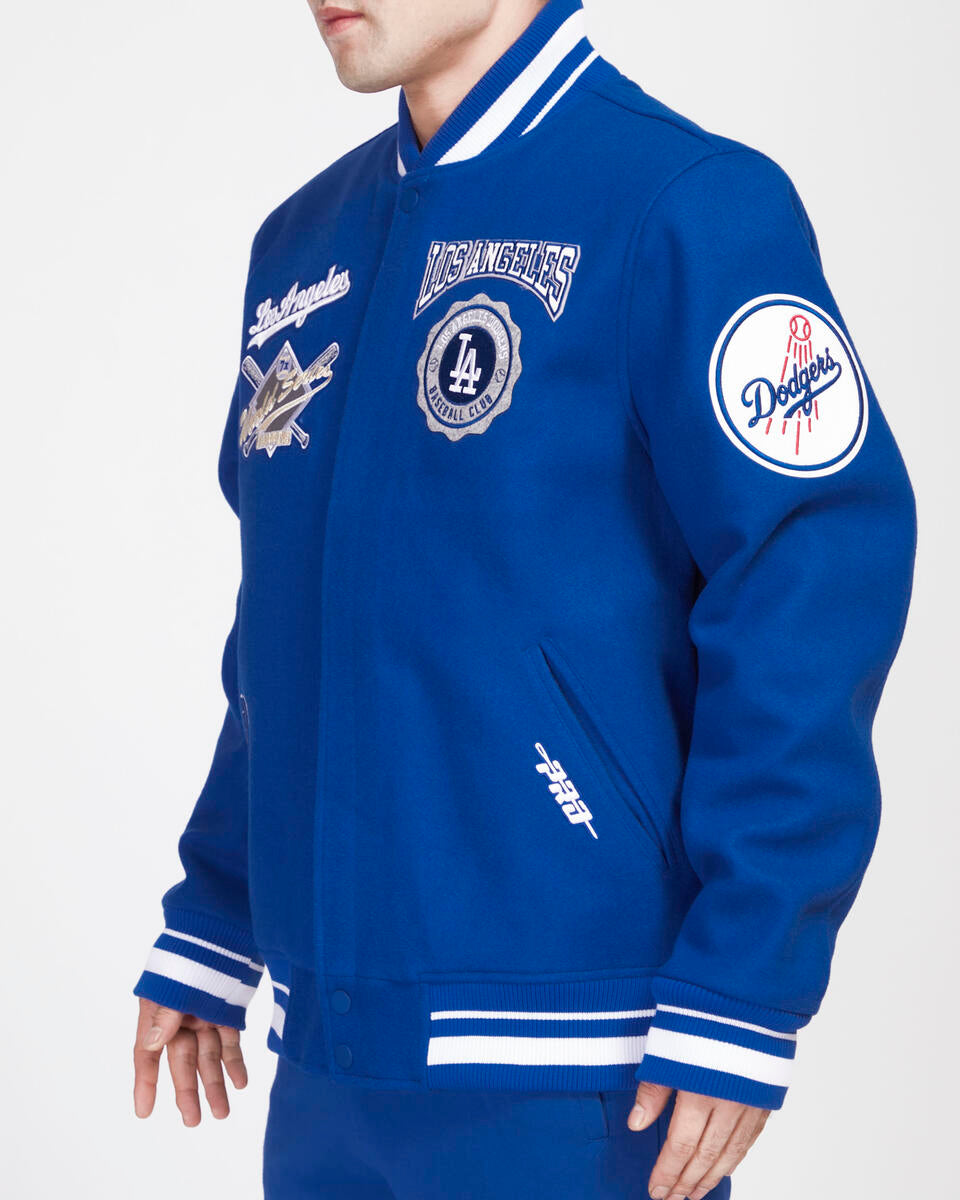 Royal Blue Los Angeles Dodgers Pro Standard Crest Wool Varsity Jacket