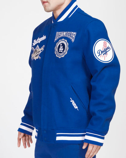 Royal Blue Los Angeles Dodgers Pro Standard Crest Wool Varsity Jacket