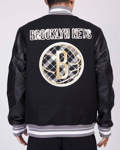 Black Brooklyn Nets Pro Standard Wool Varsity Heavy Jacket