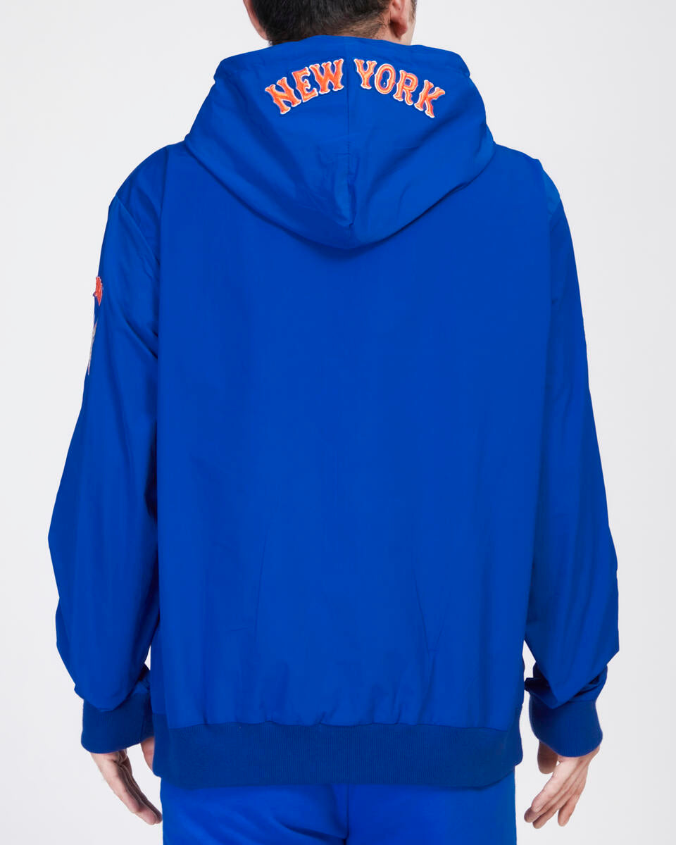 Pro Standard Royal Blue New York Mets Hybrid Woven Full Zipup Hoodie