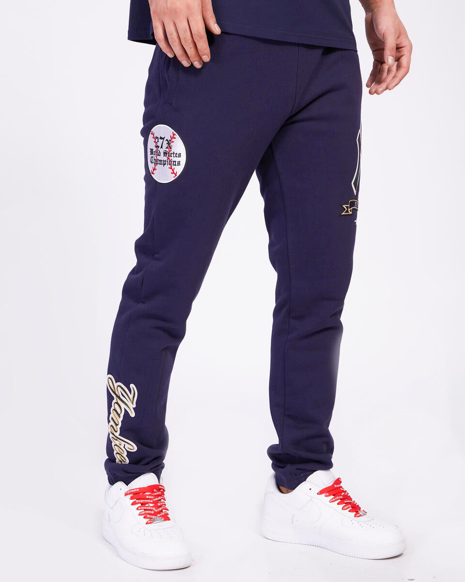 Navy Blue New York Yankees Pro Standard Retro Classic Fleece Sweatpant