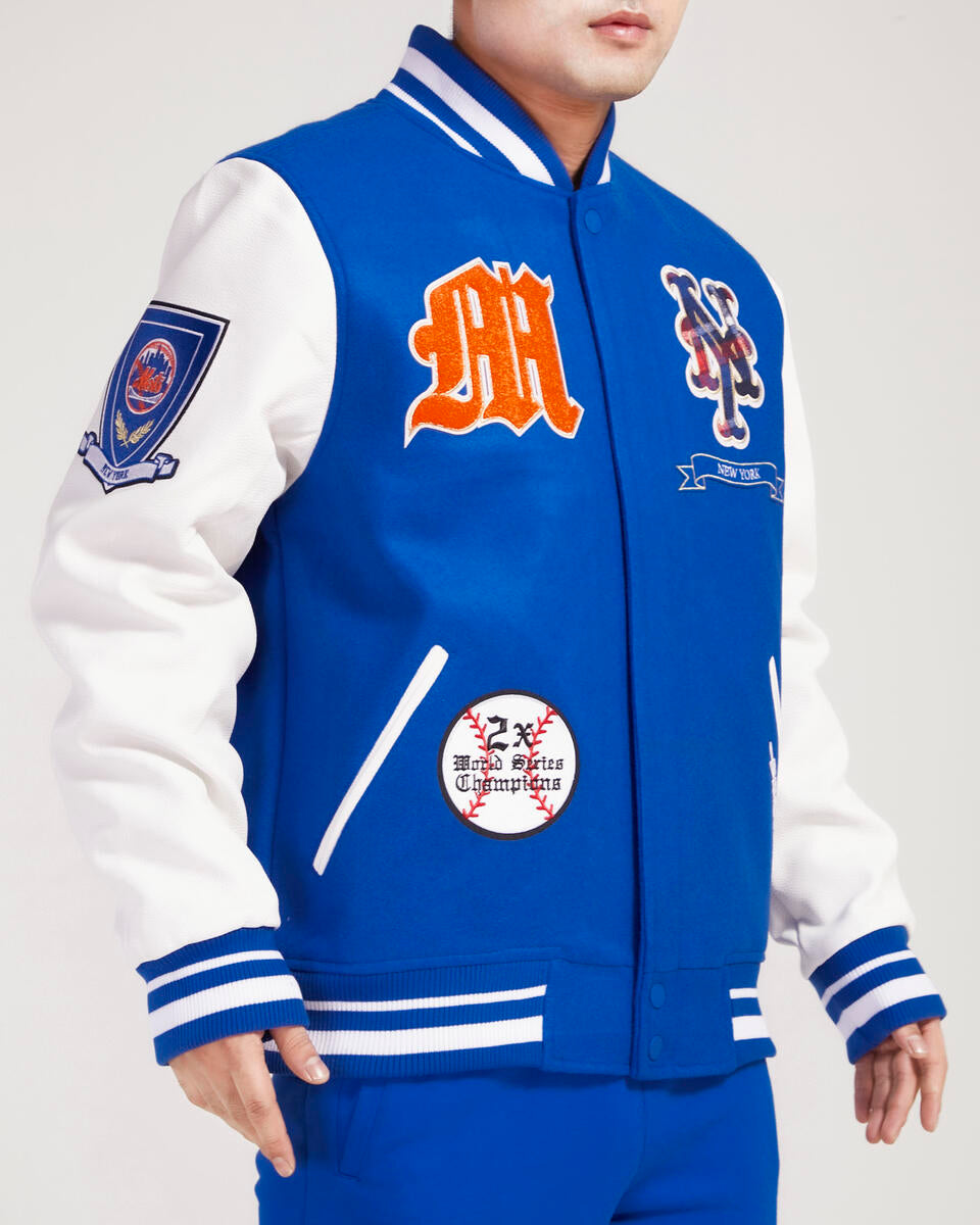 Royal Blue New York Mets Pro Standard Prep Wool Varsity Heavy Jacket