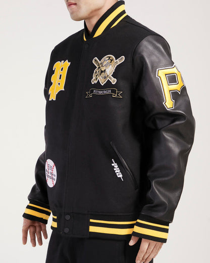 Black Pittsburgh Pirates Pro Standard Prep Wool Varsity Heavy Jacket