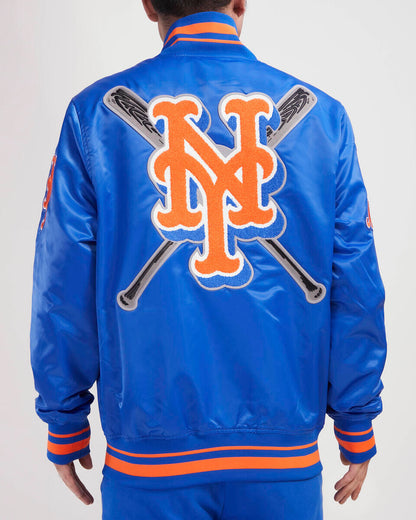 Royal Blue New York Mets Pro Standard Logo Mashup Satin Jacket