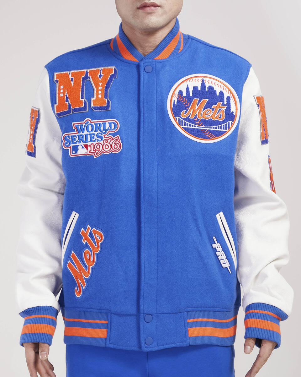 Royal Blue New York Mets Pro Standard Logo Mashup Wool Varsity Heavy Jacket
