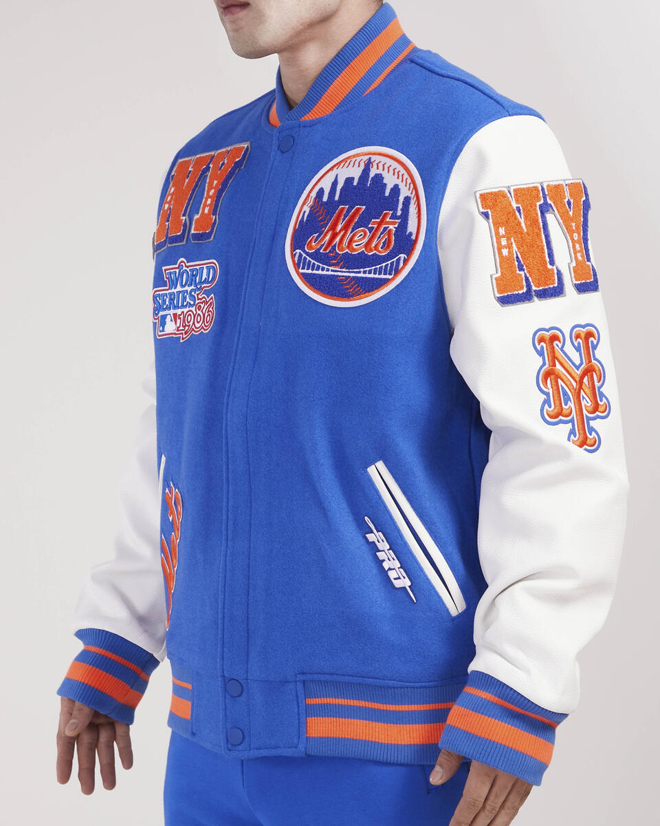 Royal Blue New York Mets Pro Standard Logo Mashup Wool Varsity Heavy Jacket