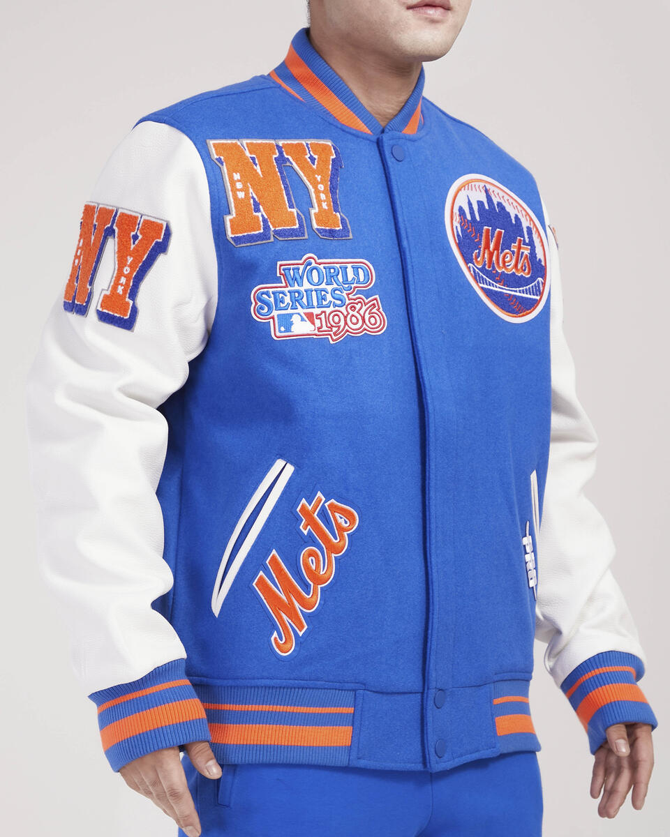 Royal Blue New York Mets Pro Standard Logo Mashup Wool Varsity Heavy Jacket